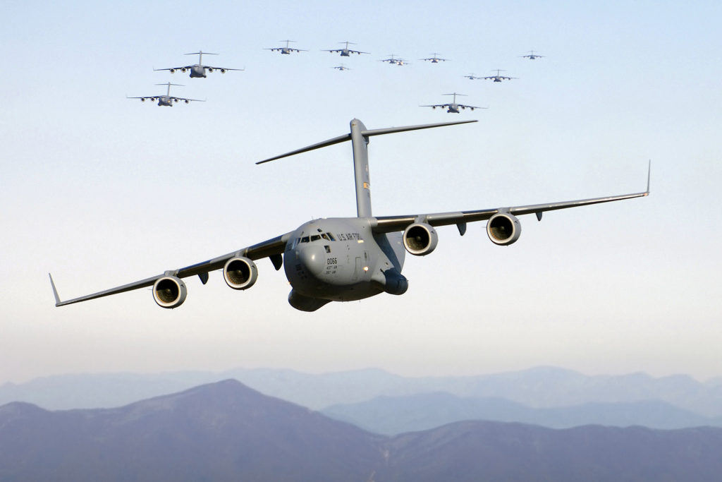 13 C-17 Globemaster III cargo aircraft