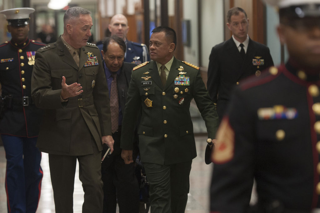 Gatot Nurmantyo with Joseph Dunford