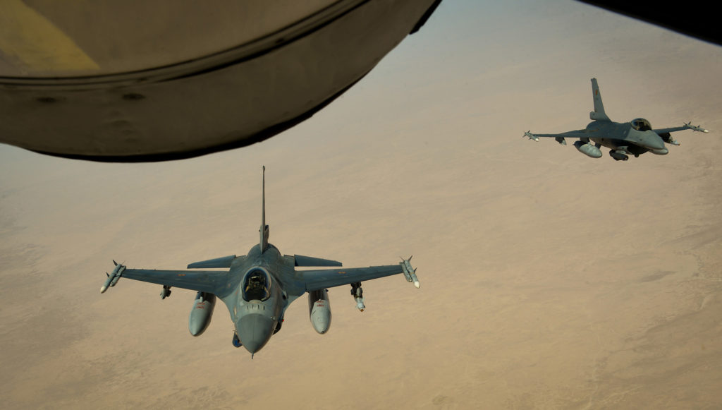 Two Belgian Air Force F-16A Fighting Falcons