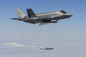 F-35A drops GBU-31 bomb