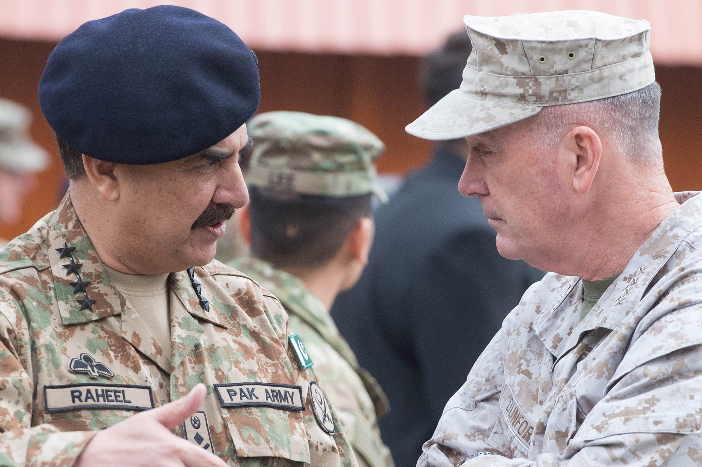 akistan's General Raheel Sharif, and US Marine General Joseph Dunford