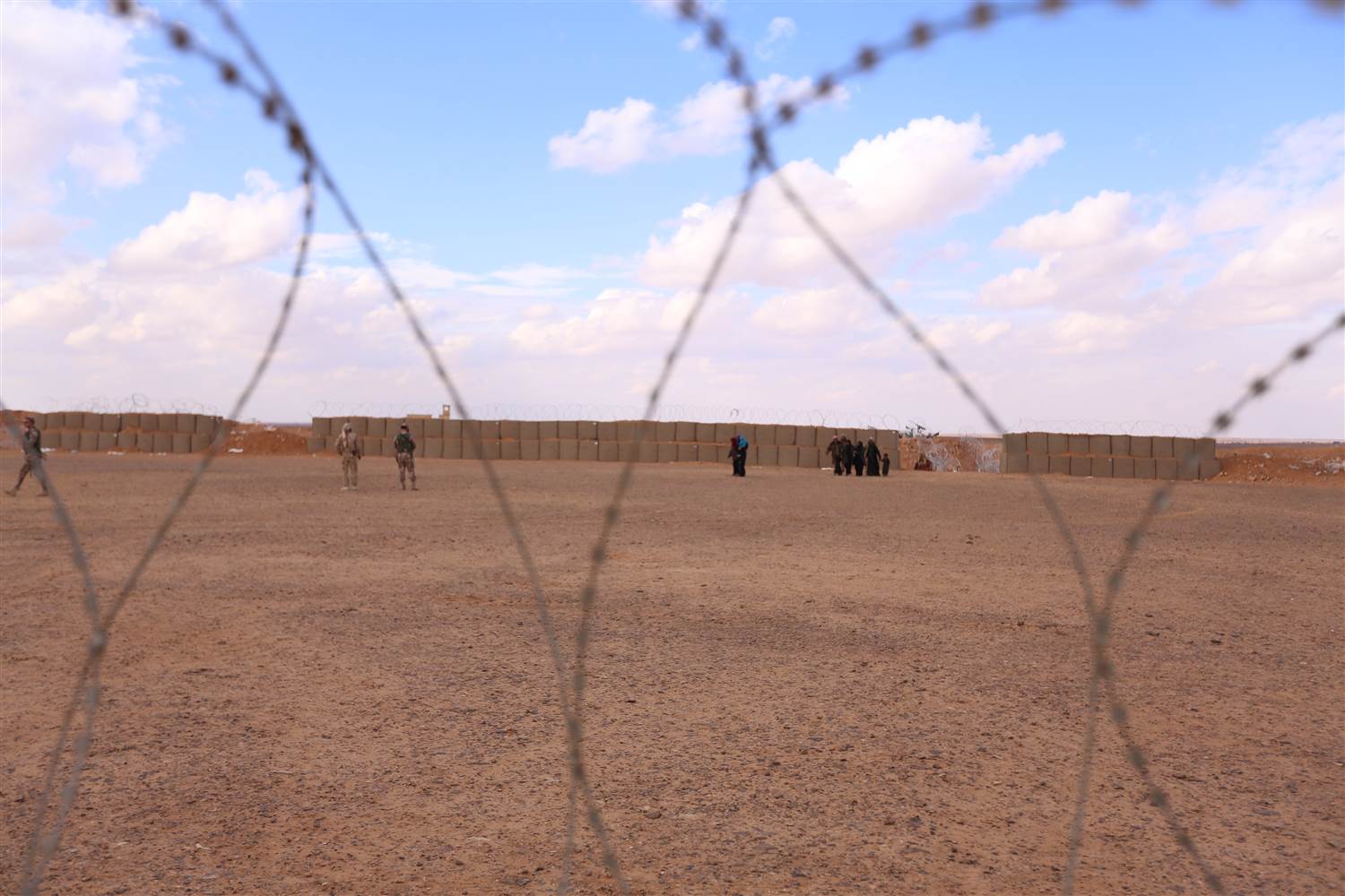 Women and children living in the Rukban camp along the Syria-Jordan border in 2016.