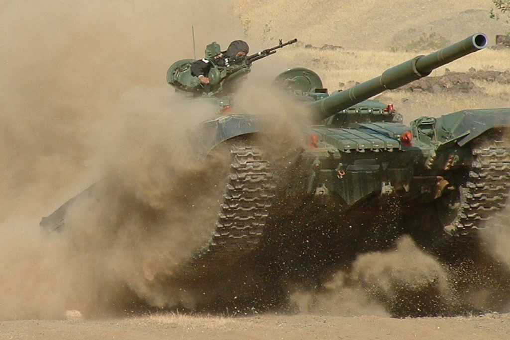 Indian Army T-72 main battle tank