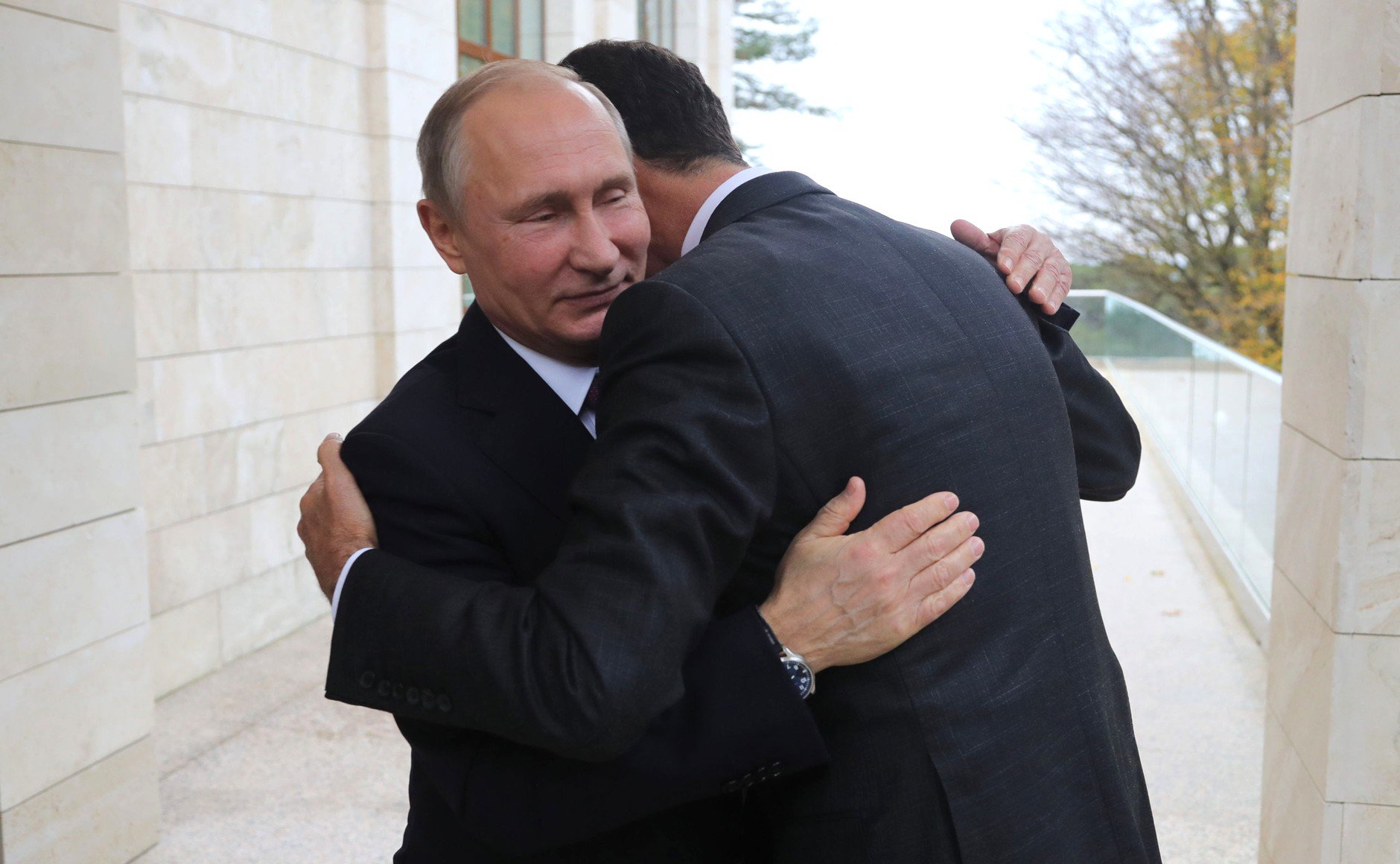 Syrian President Bashar Assad and Russian President Vladimir Putin in Sochi, Russia