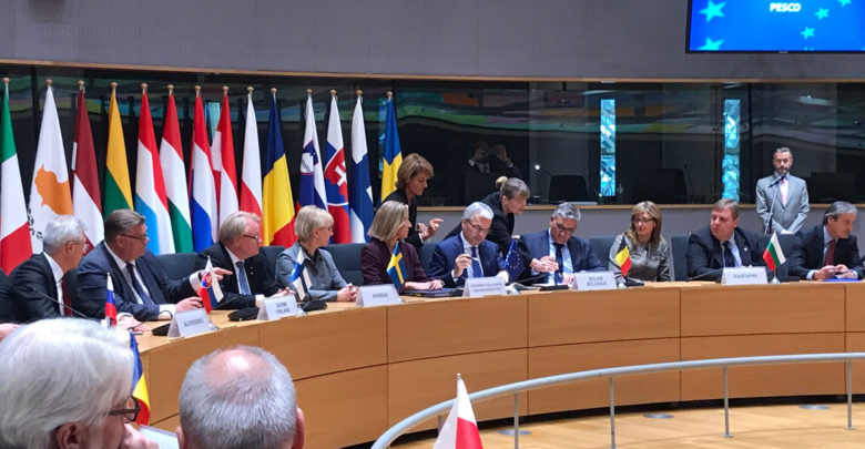 EU PESCO pact signing