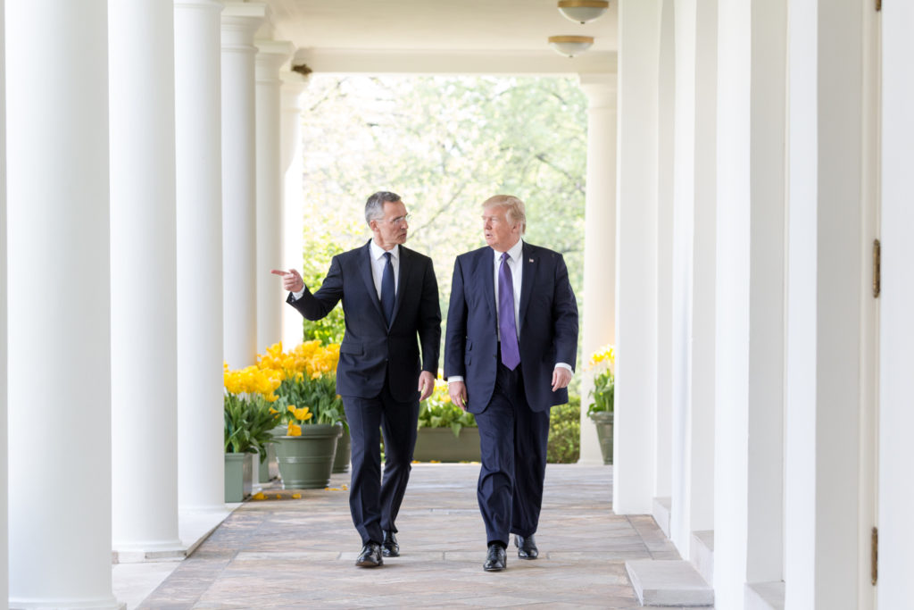 Donald Trump and Jens Stoltenberg