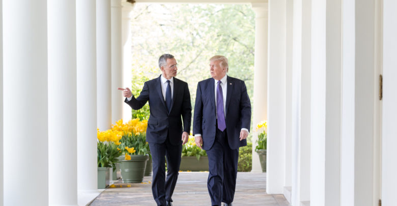 Donald Trump and Jens Stoltenberg