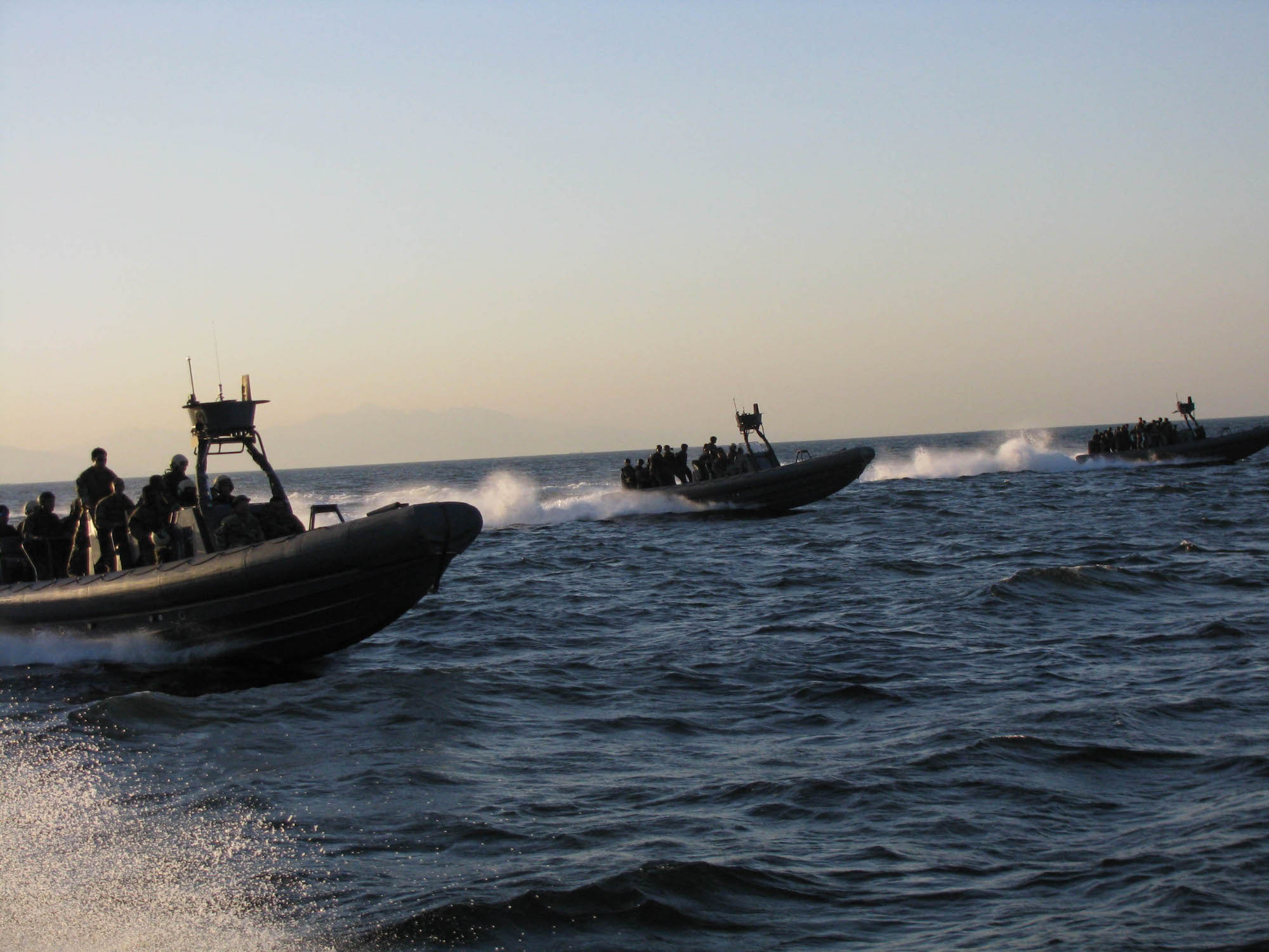 Philippine Navy sailors take part in an exercise in Manila Bay