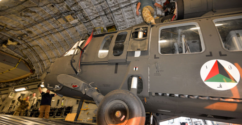 US delivers UH-60 Balck Hawk to Afghan Air Force