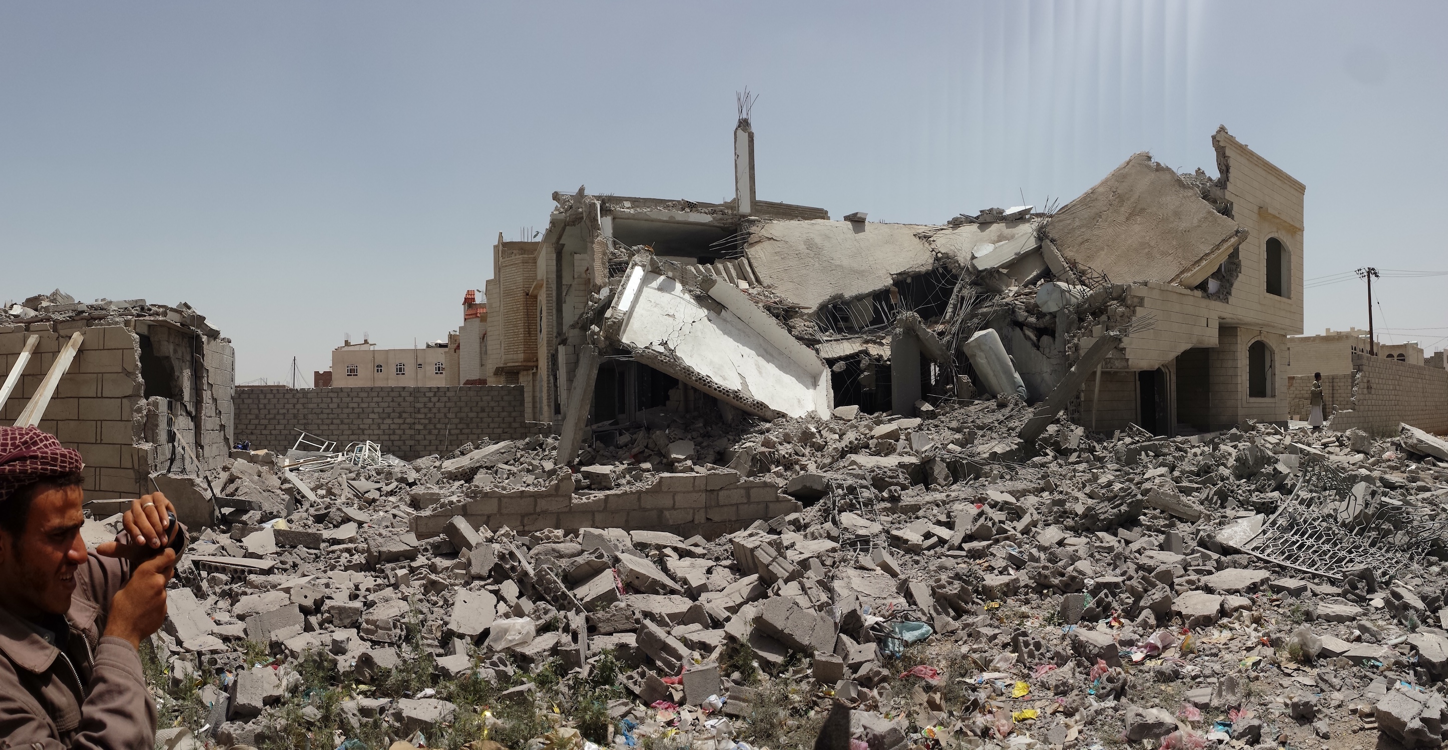 Destroyed house in Sanaa, Yemen