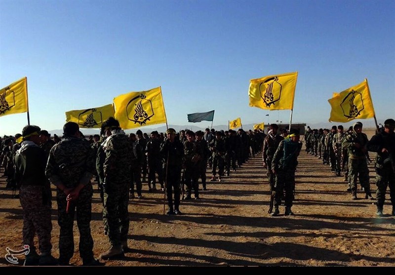 Afghan Liwa Fatemiyoun fighters near Palmyra, Syria