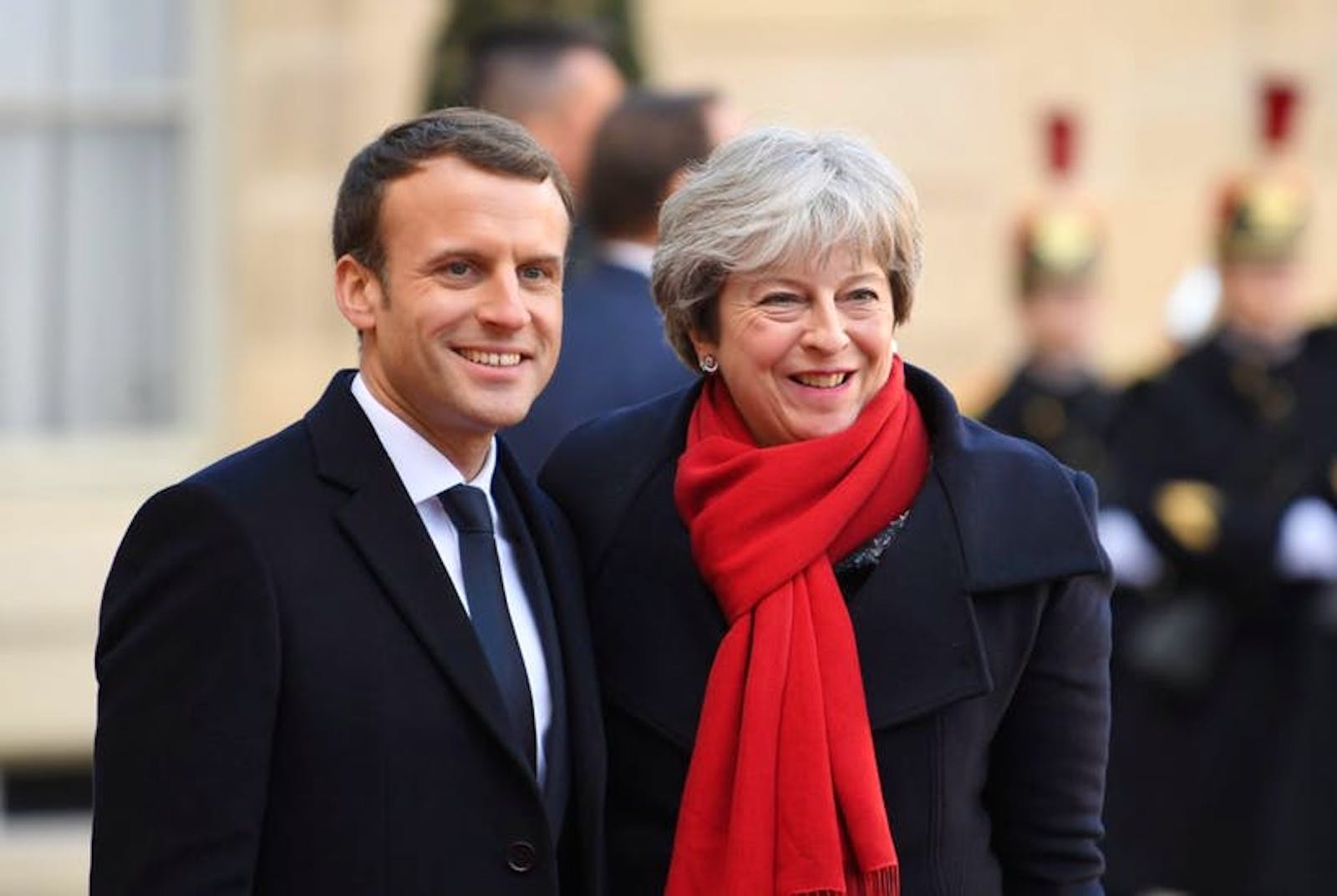 French President Emmanuel Macron and UK Prime Minister Theresa May
