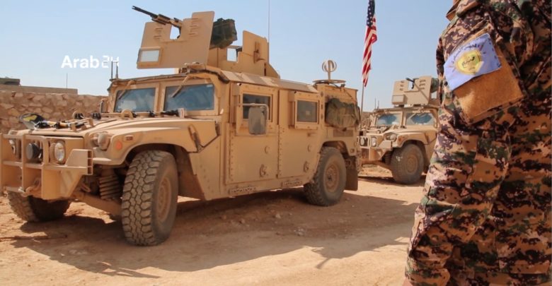 US military vehicles near Manbij, Syria