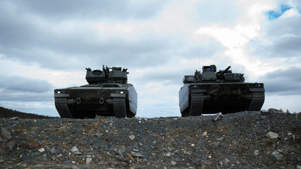 BAE CV90 BMP-2 vehicles
