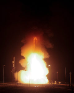 Minuteman III ICBM missile launch