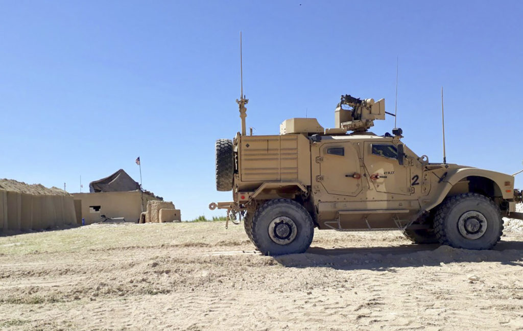 US military vehicle near Manbij, Syria