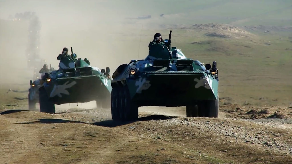 Azerbaijani BTR-70 armored personnel carriers