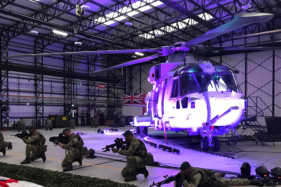Royal Marines Commando Merlin helicopter