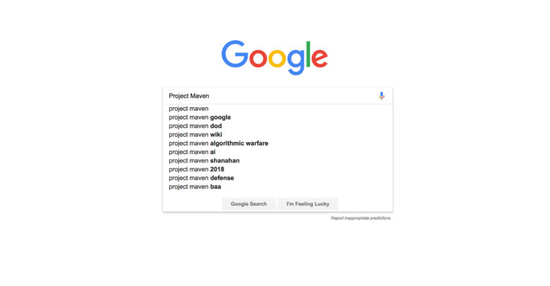 Google Project Maven lethal autonomous weapon systems