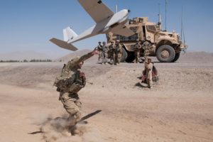 Launching an RQ-20 Puma drone