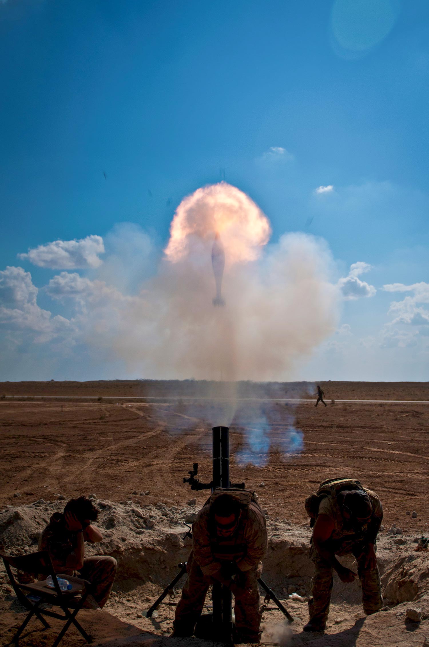 Coalition fires mortars at ISIS in Syria