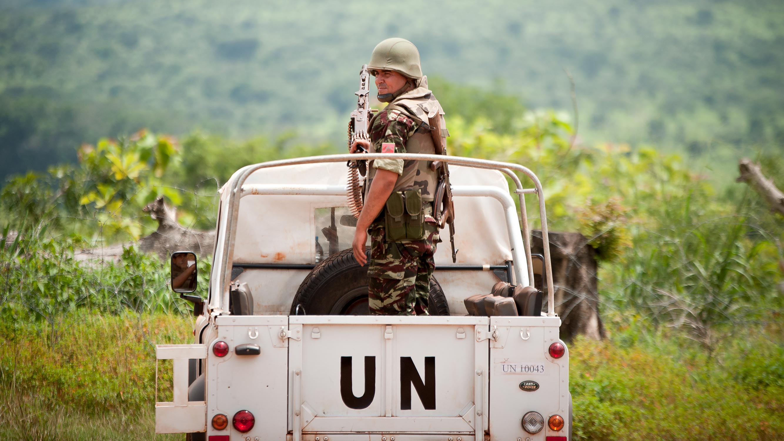 Minusca peacekeeper Bambari, Central African Republic