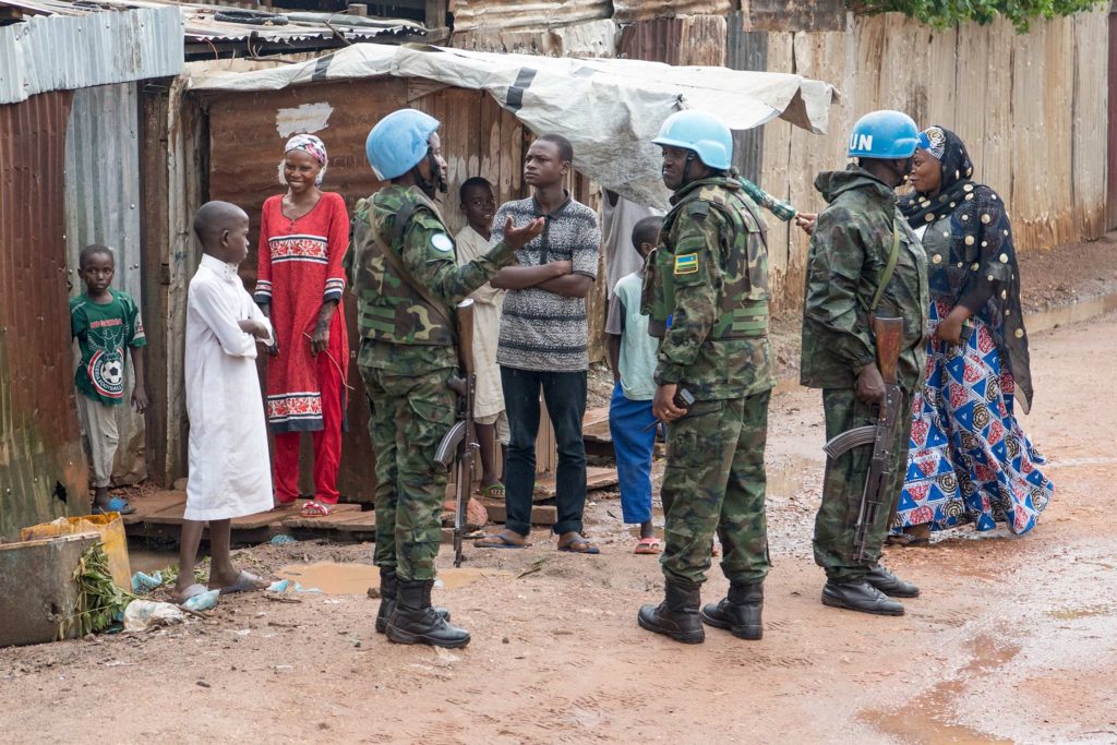 Minusca peacekeepers PK5, Bangui, Central African Republic