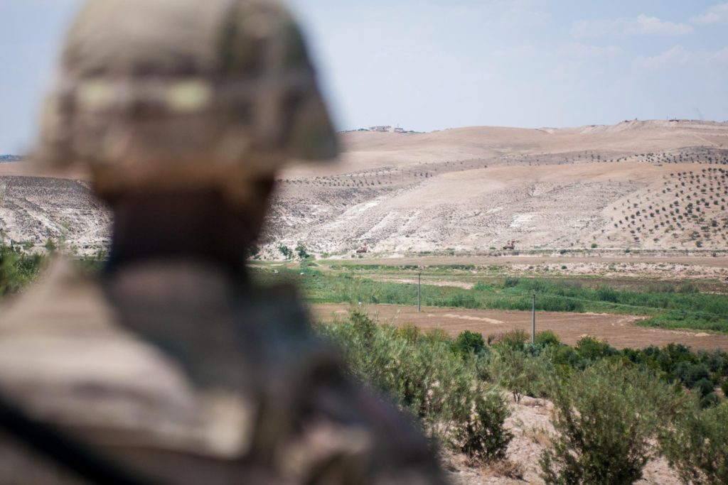 US Forces patrol Near Manbij, Syria