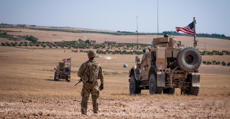 US Forces patrol Near Manbij, Syria