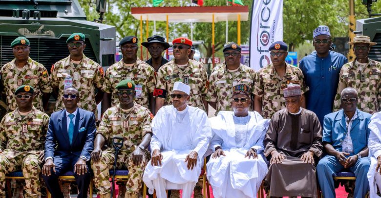 Muhammadu Buhari during Army Day celebrations