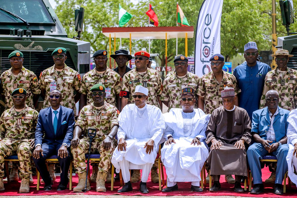 Muhammadu Buhari during Army Day celebrations