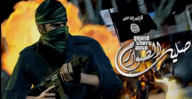 A still from the ISIS video game 'Salil al-Sawarim' or 'clash of swords'