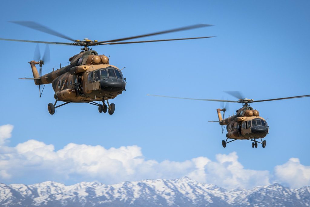 Afghan Special Mission Wing Mi-17 helicopters