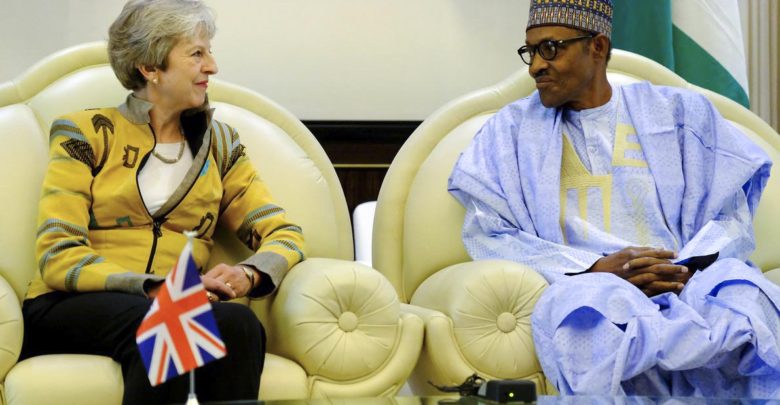 Theresa May meets Muhammadu Buhari