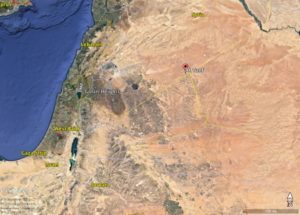 Israel Syria Jordan border area map