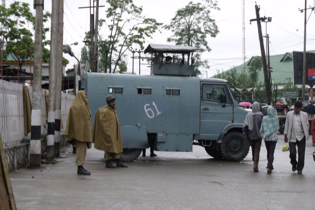 Police in Srinagar, Kashmir