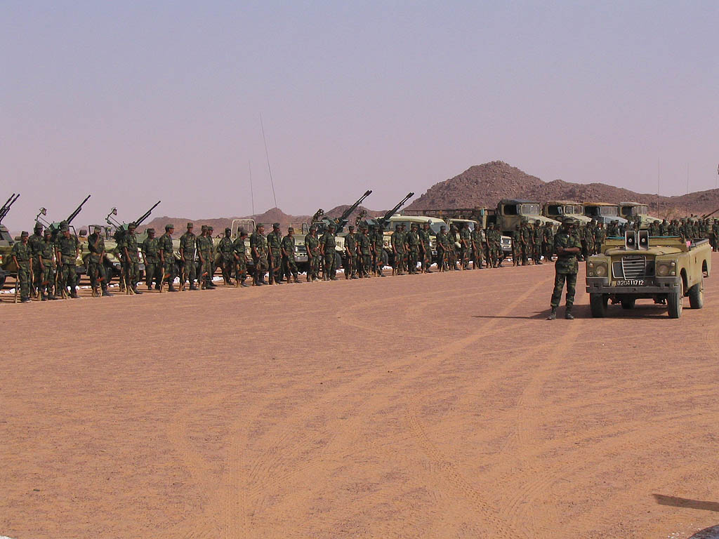 Gathering of Polisario Front troops, near Tifariti (Western Sahara)