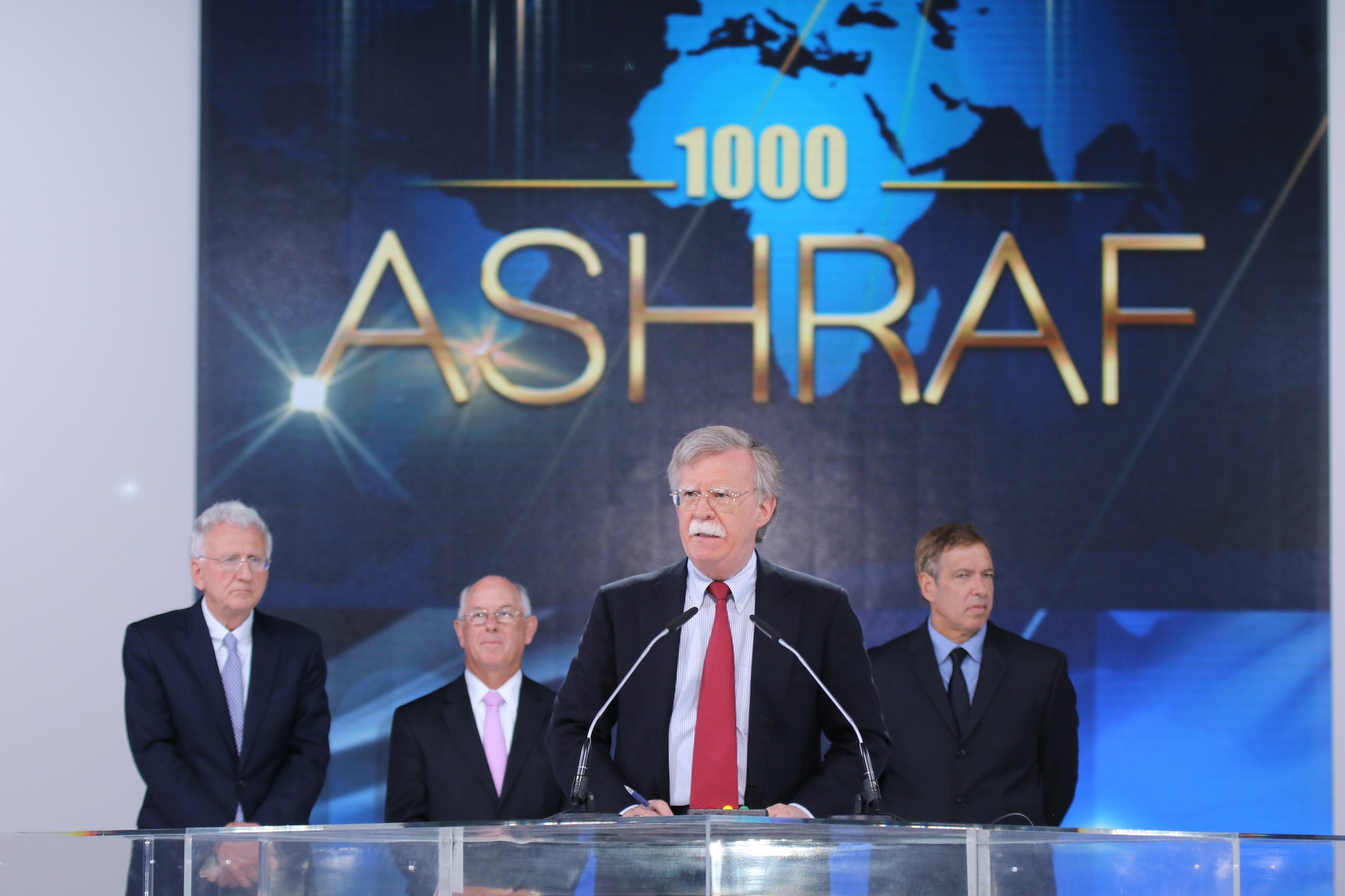 John Bolton speaks at an event in Paris for the Mojahedin-e Khalq (MEK) in 2014