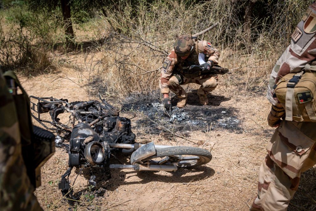 French soldiers near Ndaki, Mali