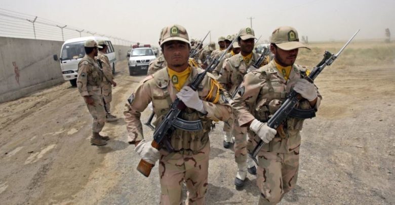 Iran border guards in Sistan and Balochistan Province