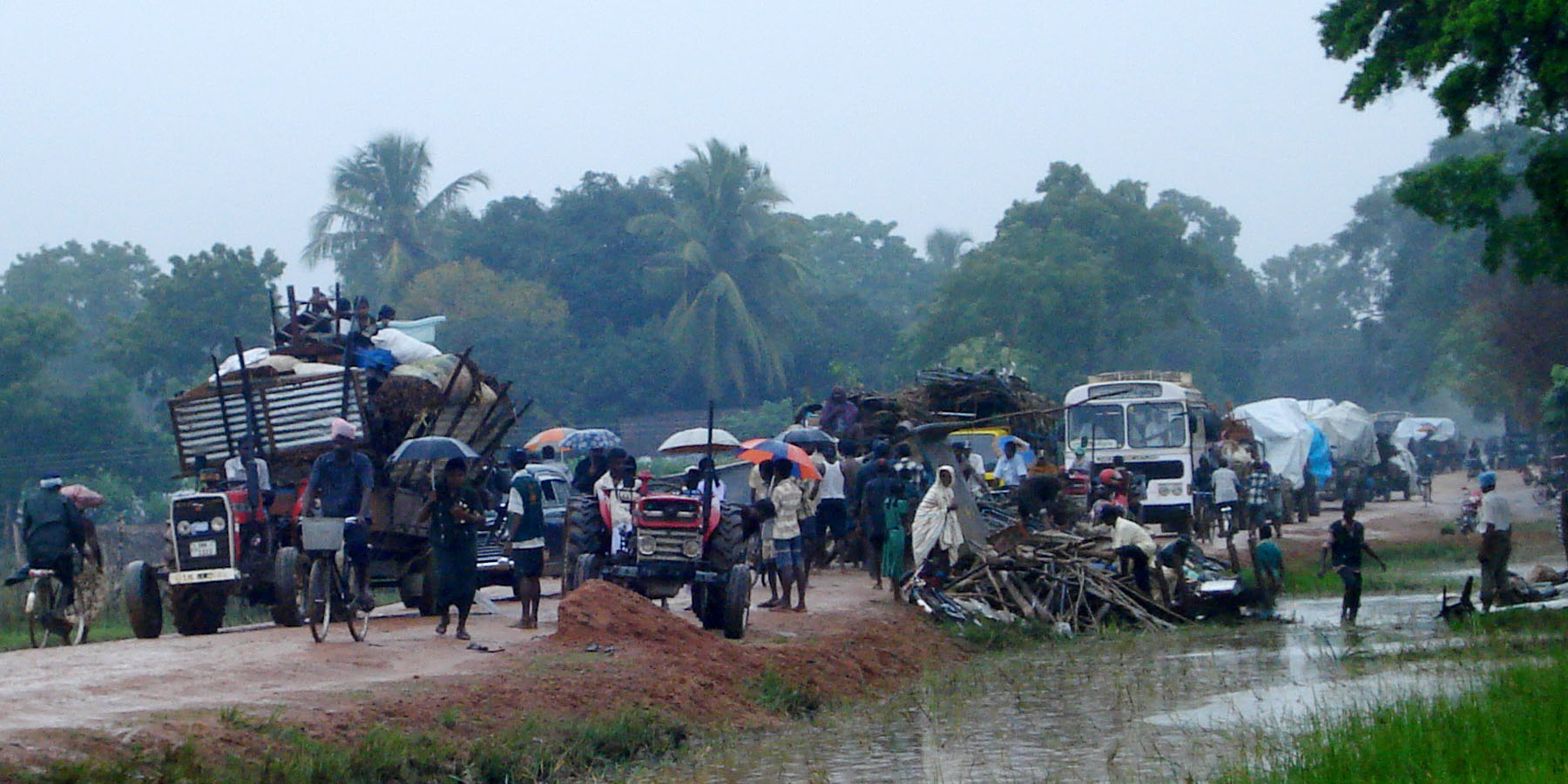 Civilians displaced as a result of the Sri Lanka Army's military offensive in the Tamil civil war