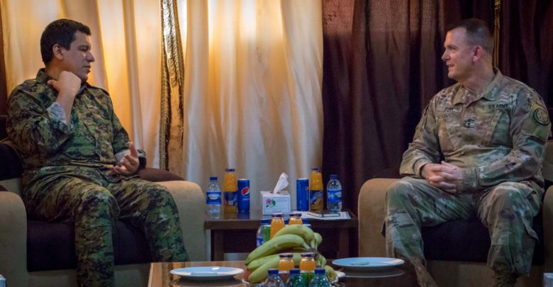 Generals Mazlum Kobane and Paul E. Funk meet