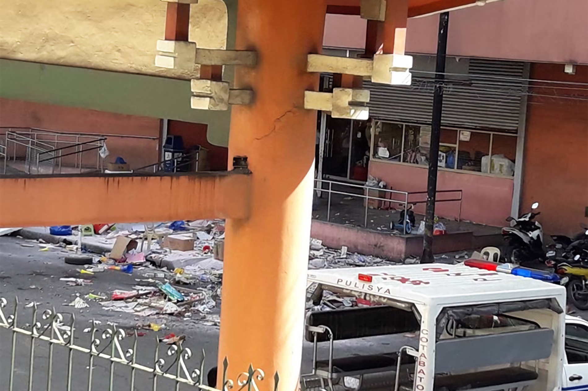 Aftermath of an explosion at the South Seas Mall in Cotobato City, the Philippines