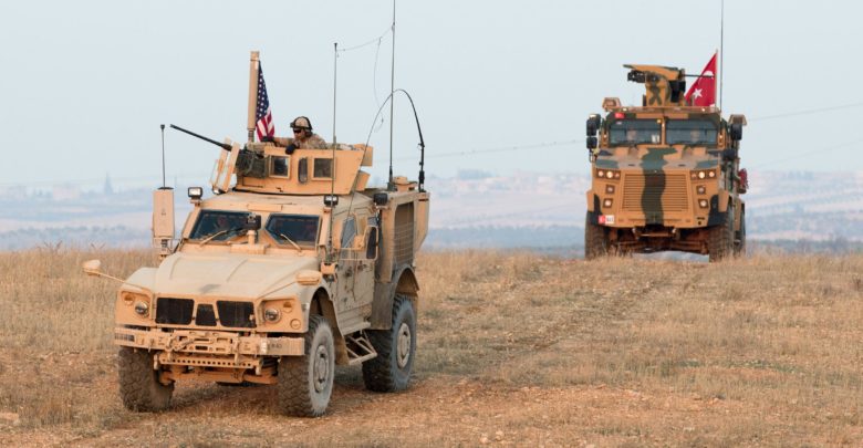 US and Turkey conduct joint patrol near Manbij, Syria