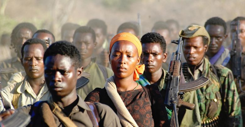A full rebel OLF unit retreats into Kenya after weeks of fighting with government troops
