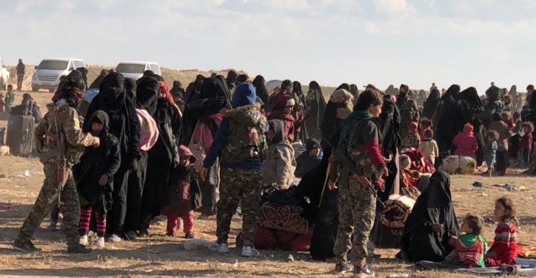 Women and children from ISIS-held areas