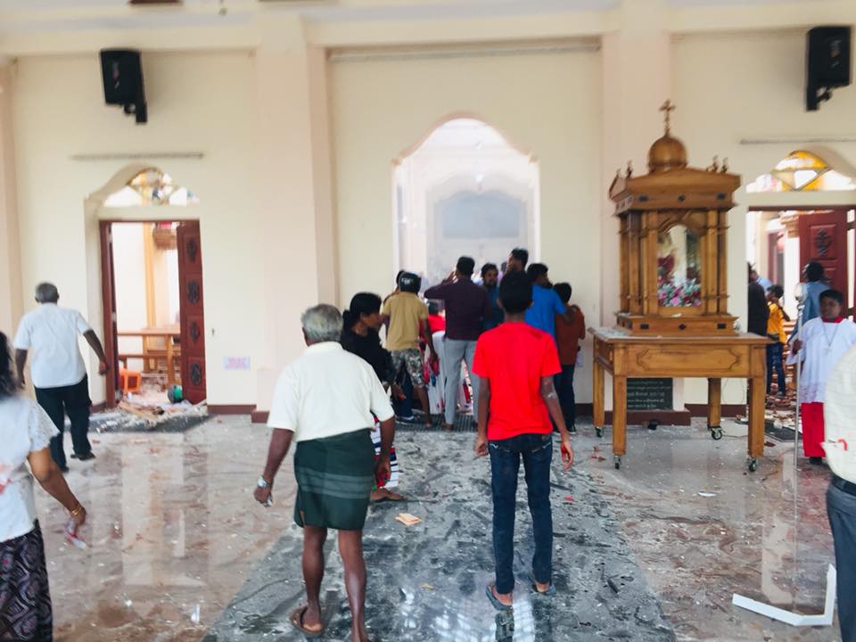 Bombing at bombing at St. Sebastian's Church in Sri Lanka on Easter