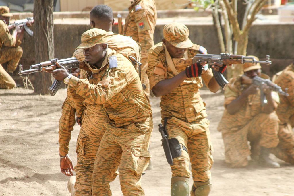 Burkina Faso soldiers train