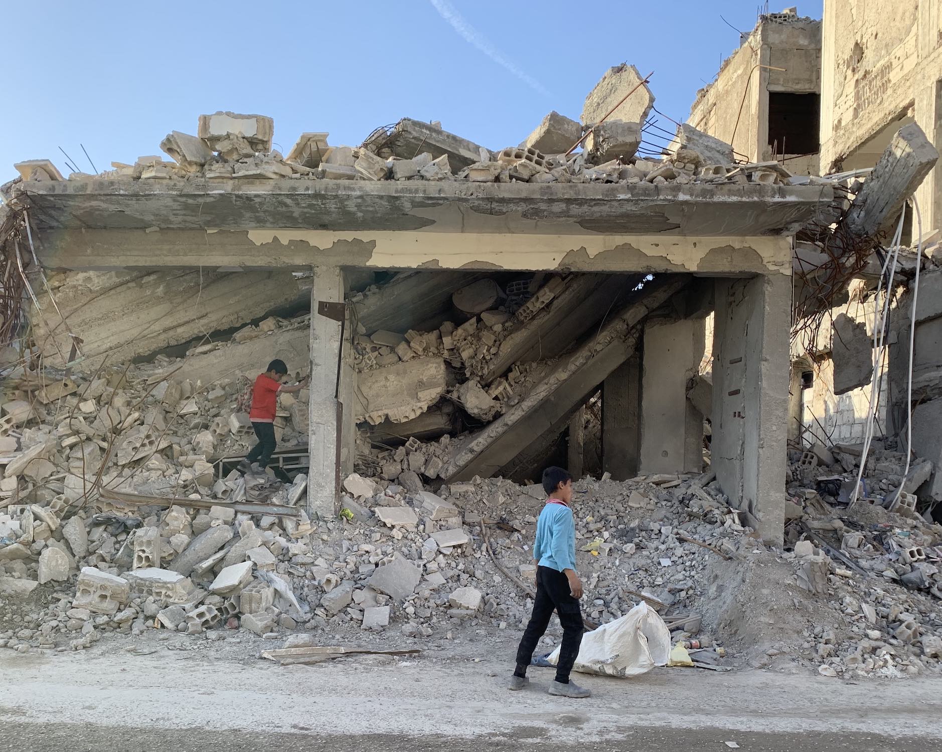 Abandoned building in Raqqa, Syria