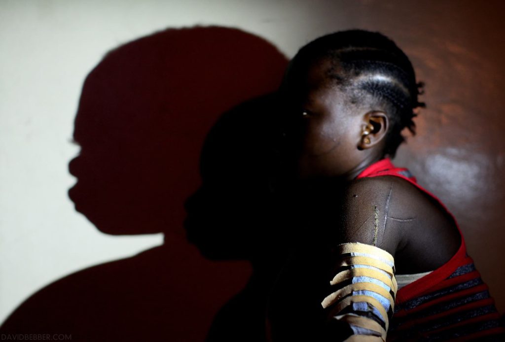 Nadesh at a drop-in center in DR Congo